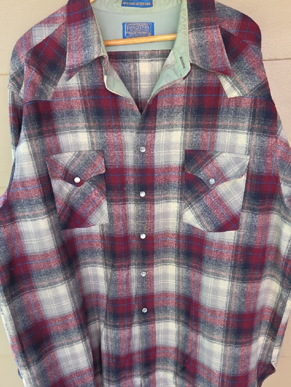 Vintage Pendleton High Grade Western Wear Wool Pearl Snap Shirt 2X USA